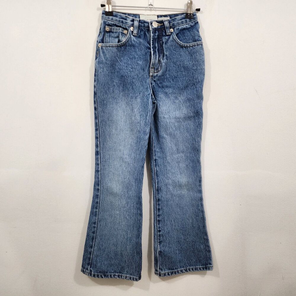 Vintage Falls Creek Girls Flare Denim Jeans High Rise Medium Wash Size 7 Short